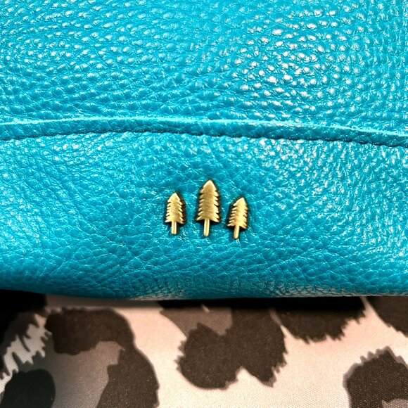 Portland Leather Goods Medium Chelsea Pouch in Aquarius Blue BNWOT - Picture 6 of 9